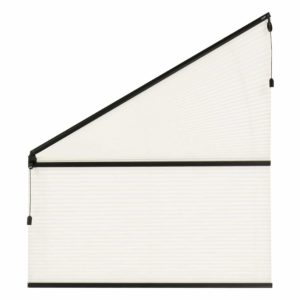 Plissé till gavelfönster, dubbel väv